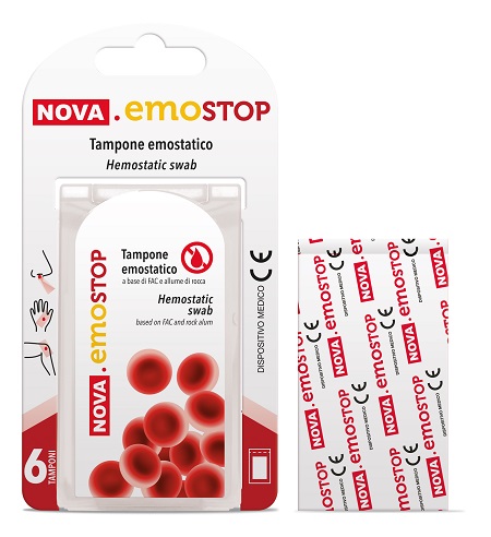 NOVA EMOSTOP TAMPONE EMOSTATICO 6 PEZZI - Farmacia Nuova Dr.ssa Gabriella Catellani