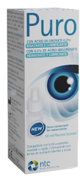 SOLUZIONE STERILE PER USO OFTALMICO PURO IDRATANTE E LUBRIFICANTE 0,2% ACIDO IALURONICO SENZA CONSERVANTI 10 ML - Farmacia Nuova Dr.ssa Gabriella Catellani