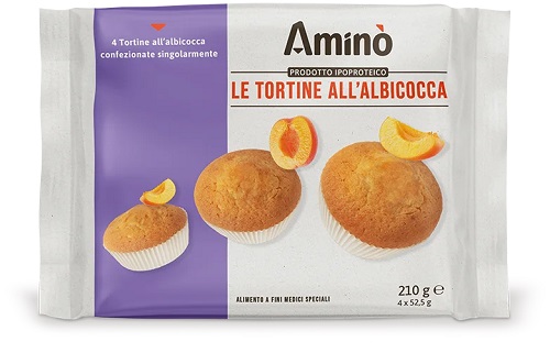 AMINO' LE TORTINE ALBICOCCA 4 PEZZI DA 52,5 G - Farmacia Nuova Dr.ssa Gabriella Catellani