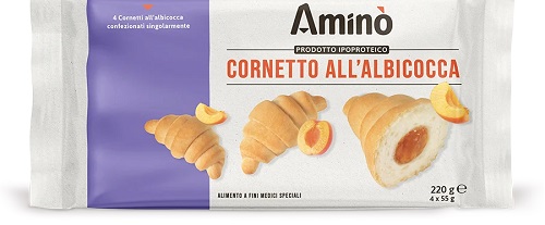 AMINO' CORNETTO ALBICOCCA 4 PEZZI DA 55 G - Farmacia Nuova Dr.ssa Gabriella Catellani