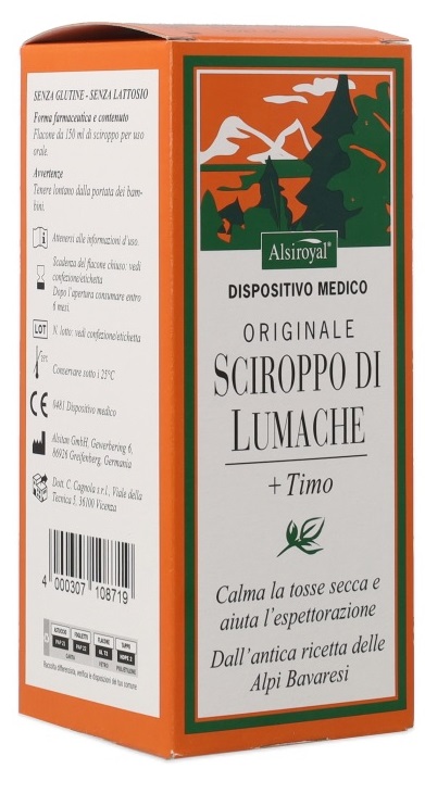 SCIROPPO LUMACHE ORIGINALE ALSITAN 150 ML - Farmacia Nuova Dr.ssa Gabriella Catellani