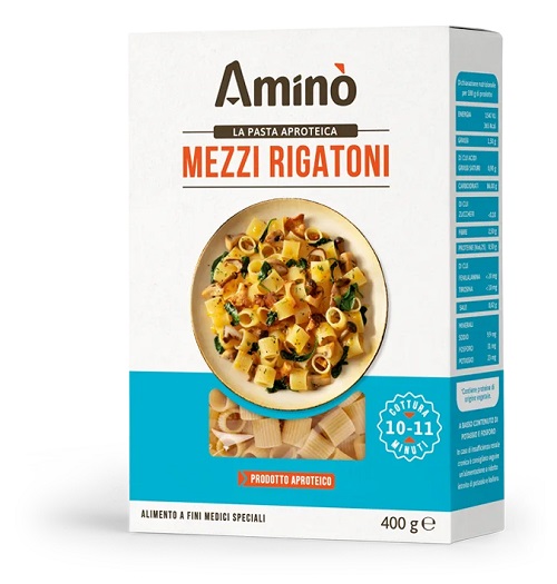 AMINO' MEZZI RIGATONI APROTEICI 400 G - Farmacia Nuova Dr.ssa Gabriella Catellani
