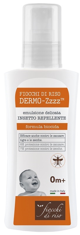 FIOCCHI DI RISO DERMO ZZZZ EMULSIONE DELICATA REPELLENTE 0 MESI + 100 ML - Farmacia Nuova Dr.ssa Gabriella Catellani