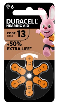 DURACELL EASY TAB 13 ARANCIO BATTERIA PER APPARECCHIO ACUSTICO 6 PEZZI - Farmacia Nuova Dr.ssa Gabriella Catellani