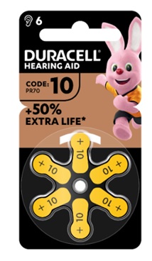 DURACELL EASY TAB 10 GIALLO BATTERIA PER APPARECCHIO ACUSTICO 6 PEZZI - Farmacia Nuova Dr.ssa Gabriella Catellani