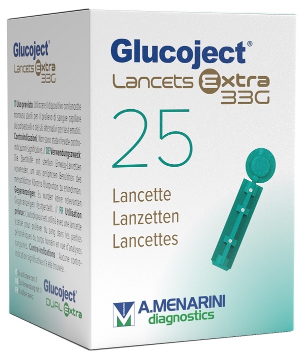 LANCETTA PUNGIDITO GLUCOJET EXTRA GAUGE 33 25 PEZZI - Farmacia Nuova Dr.ssa Gabriella Catellani