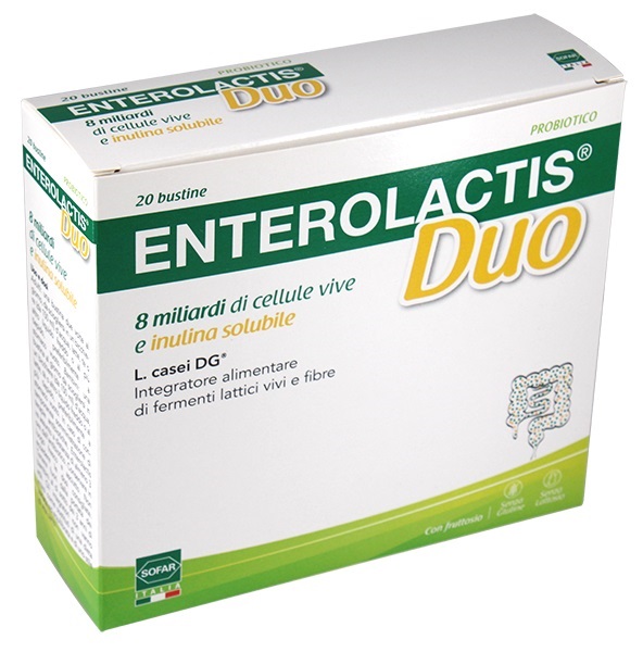 ENTEROLACTIS DUO POLVERE 20 BUSTINE - Farmacia Nuova Dr.ssa Gabriella Catellani