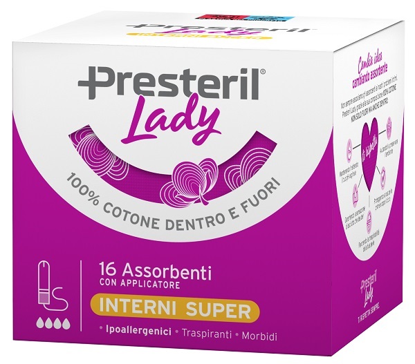 LADY PRESTERIL  ASSORBENTE INTERNO COMPACT SUPER PLUS 16 PEZZI - Farmacia Nuova Dr.ssa Gabriella Catellani