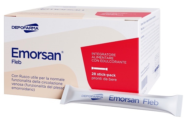 EMORSAN FLEB 28 STICK DA 15 ML - Farmacia Nuova Dr.ssa Gabriella Catellani