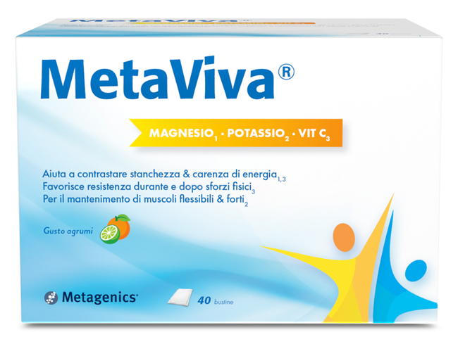 METAVIVA MAGNESIO/POTASSIO/VITAMINA C 40 BUSTINE - Farmacia Nuova Dr.ssa Gabriella Catellani