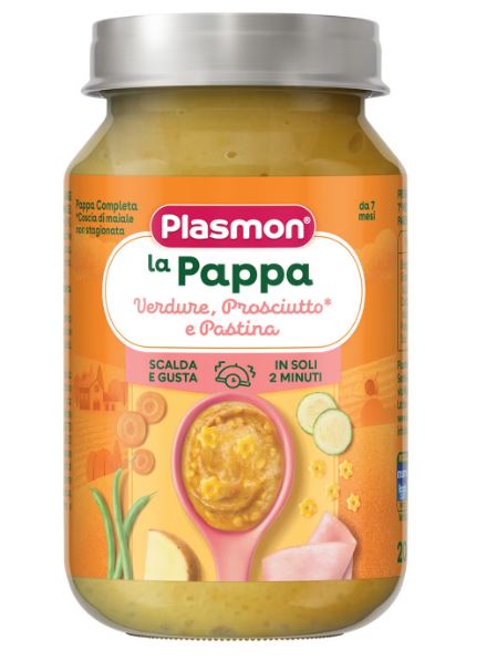 PLASMON LA PAPPA VERDURE PROSCIUTTO E PASTINA 200 G - Farmacia Nuova Dr.ssa Gabriella Catellani
