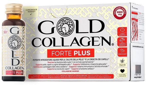 GOLD COLLAGEN FORTE PLUS 10 FLACONCINI DA 50 ML 8G COLLAGENE - Farmacia Nuova Dr.ssa Gabriella Catellani
