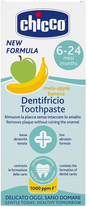 CHICCO DENTIFRICIO 6 MESI+ MELABANANA CON FLUORO 50 ML - Farmacia Nuova Dr.ssa Gabriella Catellani