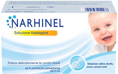 SOLUZIONE FISIOLOGICA PER ASPIRATORE NASALE NARHINEL 60 FLACONCINI DA 5 ML - Farmacia Nuova Dr.ssa Gabriella Catellani