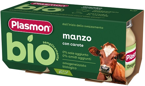 PLASMON BIO OMOGENEIZZATO MANZO CON CAROTE 2 PEZZI - Farmacia Nuova Dr.ssa Gabriella Catellani