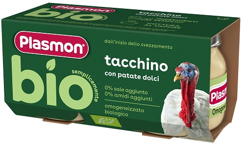 PLASMON BIO OMOGENEIZZATO TACCHINO CON PATATE DOLCI 2 PEZZI - Farmacia Nuova Dr.ssa Gabriella Catellani