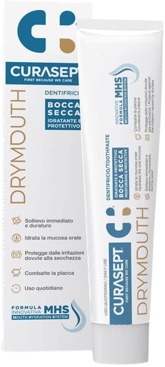 CURASEPT DRYMOUTH DENTIFRICIO 75 ML - Farmacia Nuova Dr.ssa Gabriella Catellani