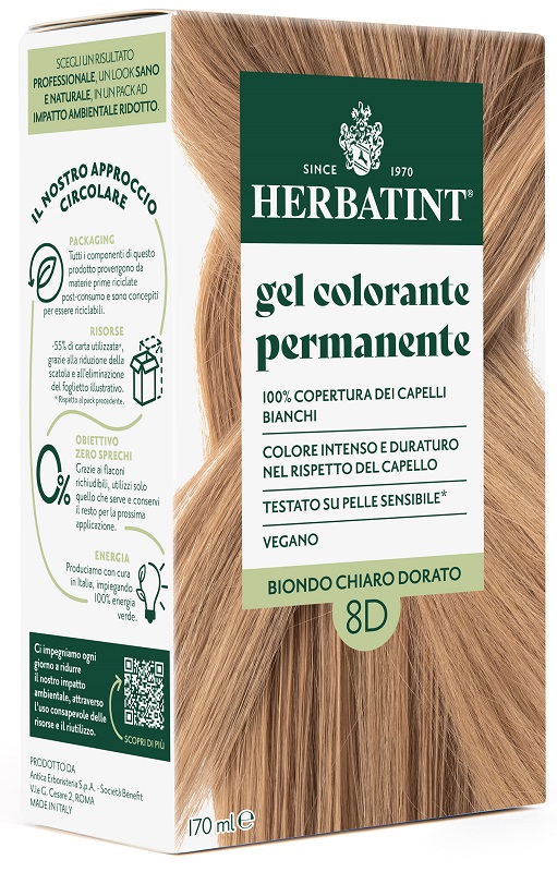 HERBATINT 8D BIONDO CHIARO DORATO 170 ML - Farmacia Nuova Dr.ssa Gabriella Catellani