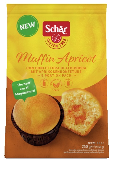 SCHAR MUFFIN APRICOT 5 PEZZI DA 50 G - Farmacia Nuova Dr.ssa Gabriella Catellani