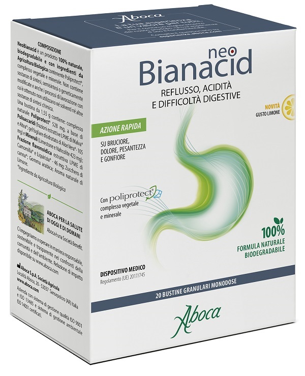 NEOBIANACID 20 BUSTINE LIMONE - Farmacia Nuova Dr.ssa Gabriella Catellani